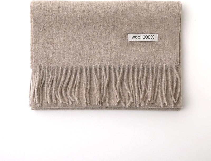 linişte 100% Wool Scarf - Men and Women Winter Warm Soft Luxurious Solid Colors Gift Box - Image 2